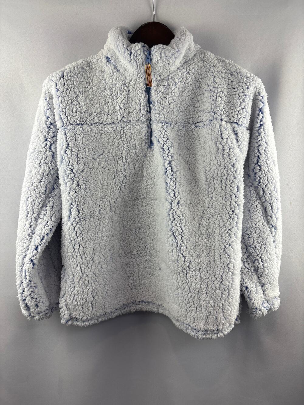 Women’s Blue Star Small Icy Blue Sherpa Pullover